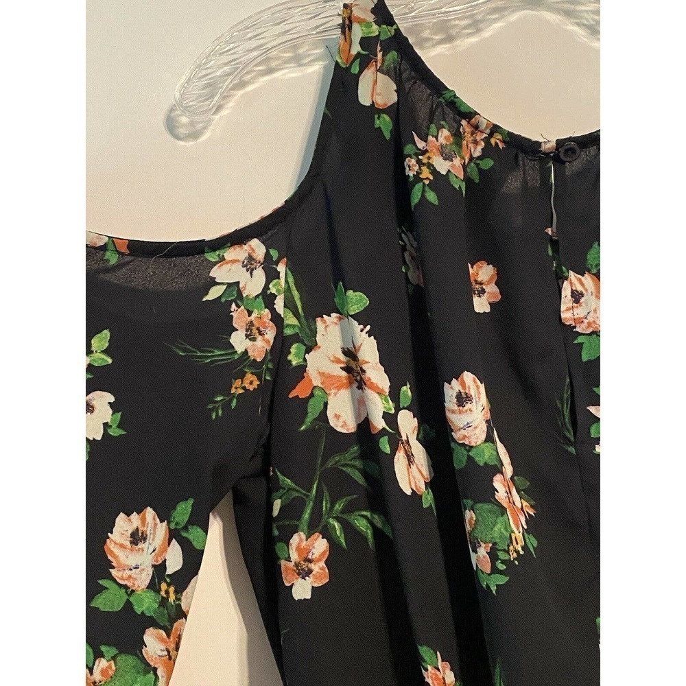 ALLISON Joy Medium Blouse Shirt Blue Floral - Picture 4 of 9